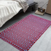 Diamond Style - Red & Denim (4ft x 6Ft)